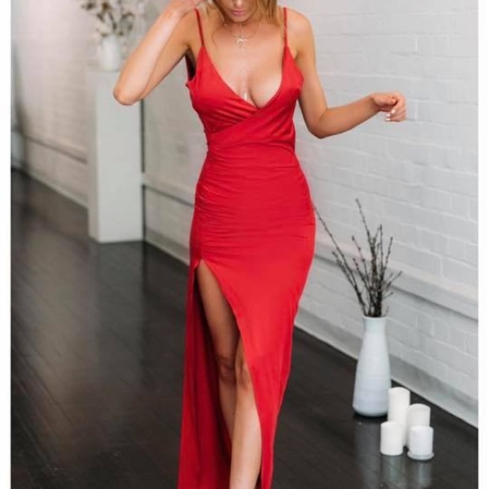 Red formal dress